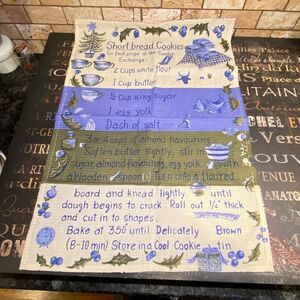 April Cornell Tea Kitchen Towel Shortbread Cookie Recipe
